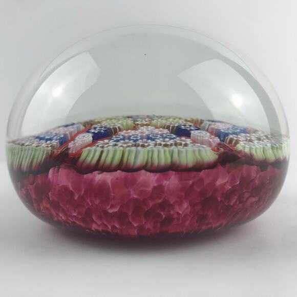 Perthshire PP30 1976 Millefiori Star Shaped Twist Ruby Vintage LE Paperweight - Picture 4 of 13